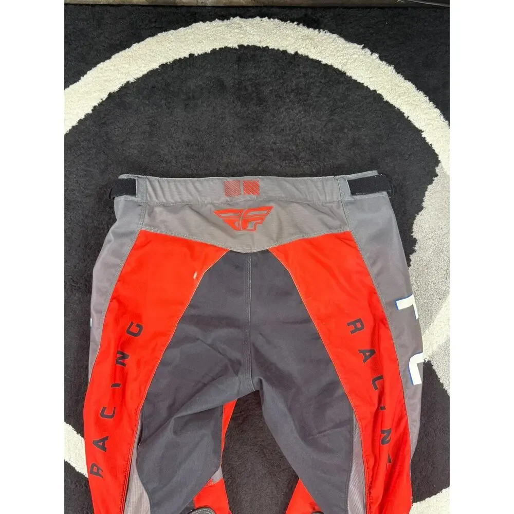 FLY Racing Pants Mens 38x29 Red Gray Kinetic Core Motorcross Padded Riding